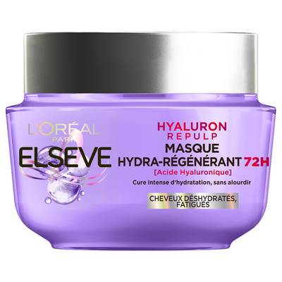 Elsève Masque Cheveux Hydra-Régénérant Cheveux Déshydratés Hyaluron Repulp, 310ml
