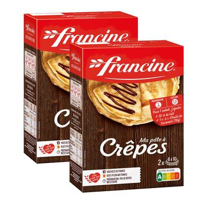 Francine Farine pour Pâte à Crêpes, Lot de 2x380g