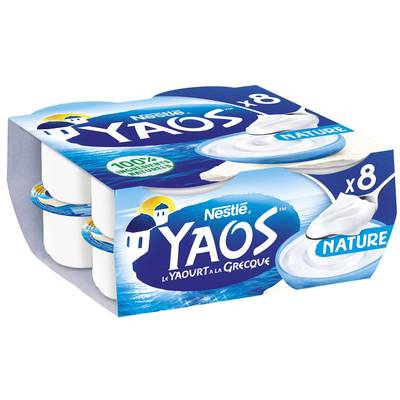 Yaos Yaourt à la Grecque Nature, 8x125g