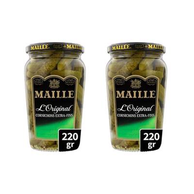 Maille Cornichons extra fins, Lot de 2x220g