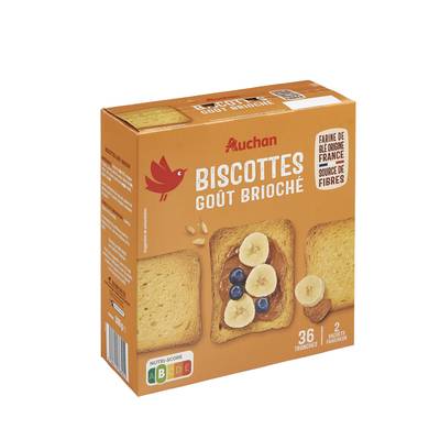 Auchan Biscottes saveur briochée, 300g