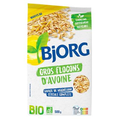 Bjorg Gros Flocons d'Avoine Complète Bio, 500g