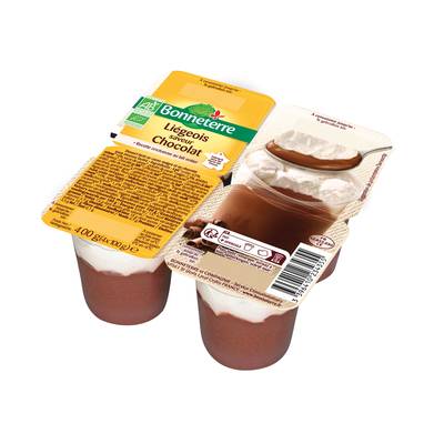 Bonneterre Liégeois chocolat bio, 4x100g