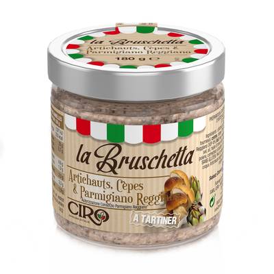 Ciro Bruschetta Artichaut Parmesan et Cèpes, 180g