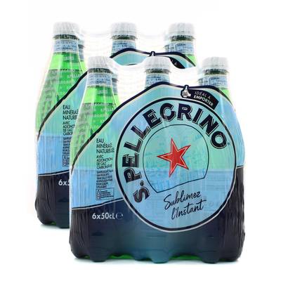 San Pellegrino Eau gazeuse minérale naturelle, 2 Packs de 6x50cl