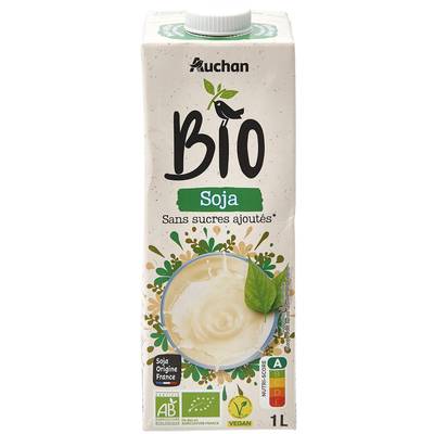 Auchan BIO Soja Nature bio boisson végétale, 1L