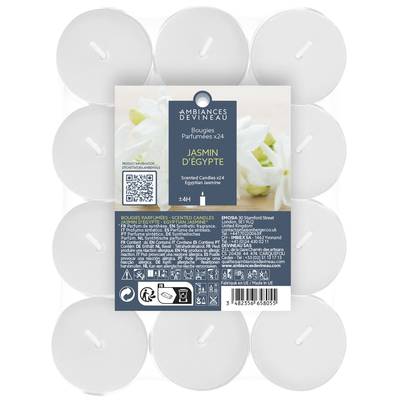 Ambiances Devineau Bougies chauffe-plats Jasmin d'Egypte, 24 bougies