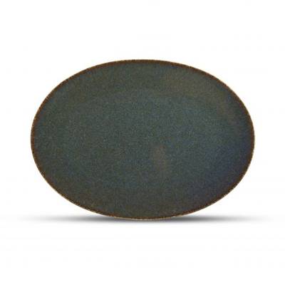 BonBistro Assiette plate vert Cirro, 30x21 cm