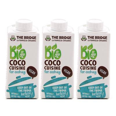 The Bridge Coco cuisine bio, Lot de 3 paquets de 200ML