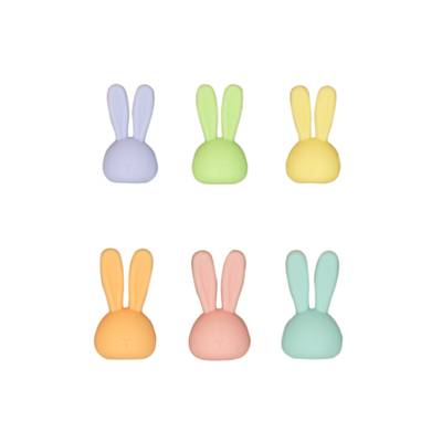 Dotz Set de 6 marqueurs de verre en silicone lapin, 6 pièces