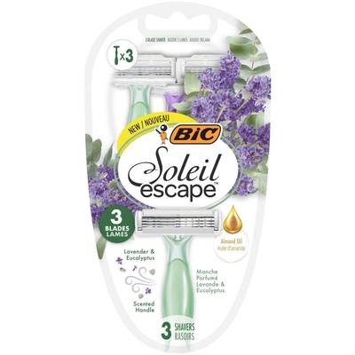 Bic Rasoir Escape 3 Lavande & Eucalyptus, 3 pièces