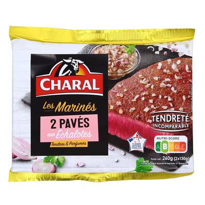 Charal Pavés de Boeuf Marinés à l'Echalote, 2x130g