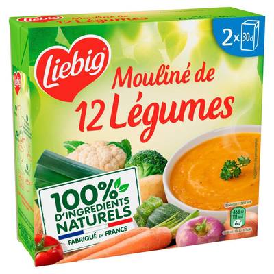 Liebig Soupe Mouliné de 12 Légumes, 2x30cl