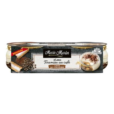 Marie Morin Tiramisu au Café Origine Colombie, 2x80g