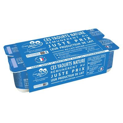 C'est qui le Patron Yaourts Nature au Lait Entier, 8x125g