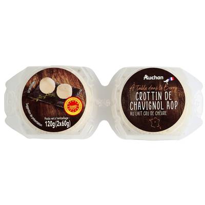 Auchan Terroir Crottin de Chavignol AOP, 2x60g
