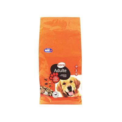 Cora Croquettes Boeuf Céréales pour chien adulte, 20kg