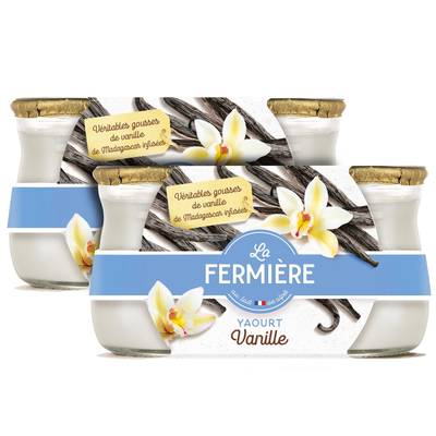 La Fermière Yaourt Vanille, 2 packs de 2x140g