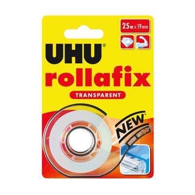 Uhu Dévidoir adhésif Rollafix transparent, Dimensions  25 m x 19 mm