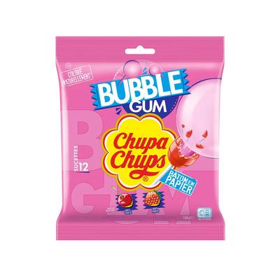 Chupa Chups Sucette bubble gum, 12 sucettes - 144g