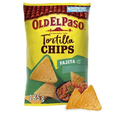 Old el Paso Crunchy tortilla chips fajitas, 185g