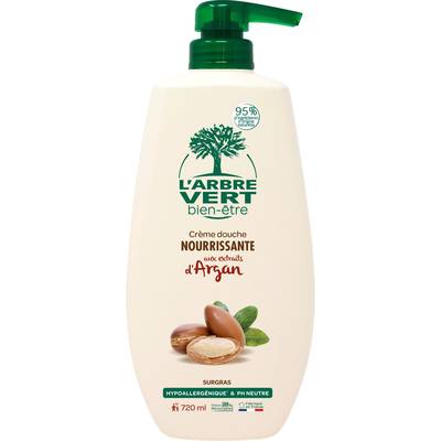 L'Arbre Vert Bien-Etre Crème de douche aux extraits d¿argan Hypoallergénique, 720ml