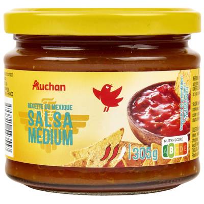 Auchan Sauce Salsa mexicaine medium à dipper, 305g