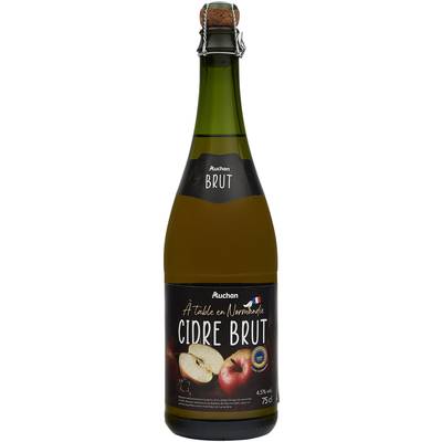Auchan Terroir Cidre brut terroir IGP Normandie 4.5°, 75cl