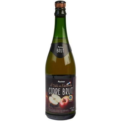Auchan Terroir Cidre brut terroir IGP Normandie 4.5°, 75cl