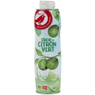 Auchan Sirop citron vert, 60cl