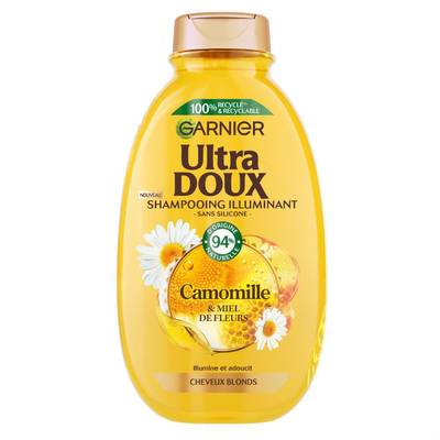 Garnier - Ultra Doux Shampooing Illuminant Camomille & Miel de Fleurs, 300ml
