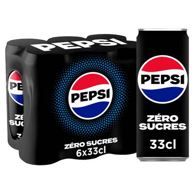 Pepsi Zéro sucres, 6x33cl