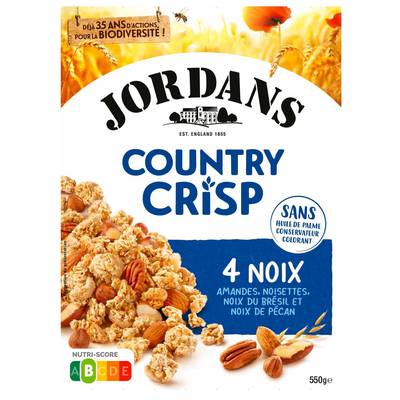 Jordans Céréales Muesli aux 4 noix Country Crisp, 550g
