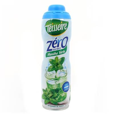 Teisseire Zero Sucre Sirop de Menthe sans sucres, 60cl