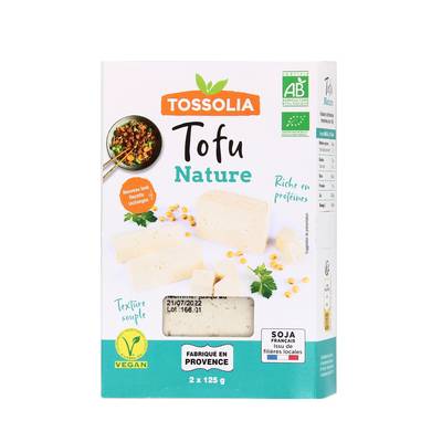 Tossolia Tofu Nature, Bio, 2x125g