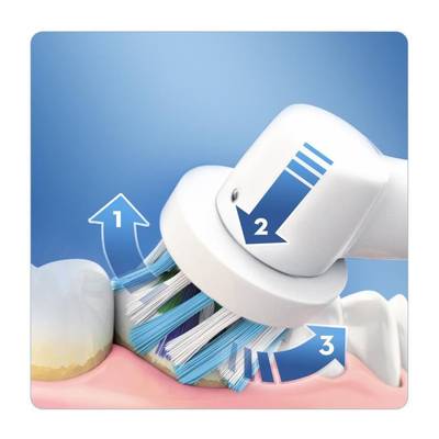 4210201200758 - Oral B - Brosse à dents Vitality 100 Black Cross Action