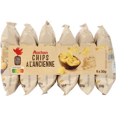 3596710420858 - Auchan - Chips à l'ancienne en sachets individuels