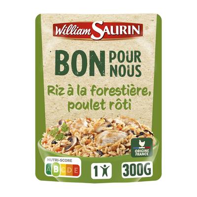 William Saurin Riz à la forestière, poulet rôti - Bon pour nous, 300g