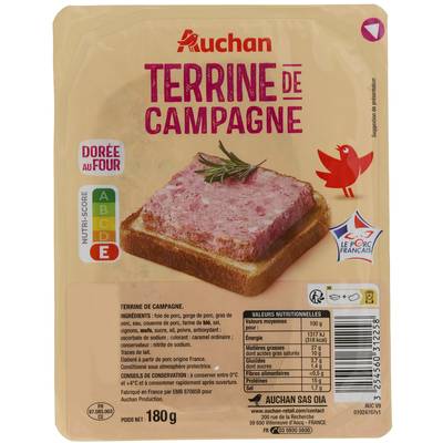 Auchan Pâté de Campagne, 180g