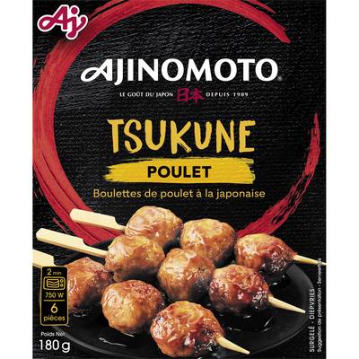 Ajinomoto Tsukune- Boulettes de poulet à la japonaise, 6 brochettes - 180g