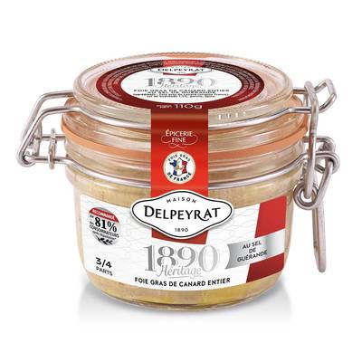 Delpeyrat Foie Gras de Canard Entier au sel de Guérande, 110g