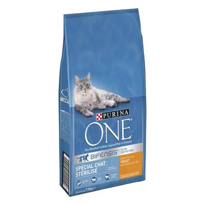 Purina - One Croquettes Poulet pour Chat Stérilisé d'Intérieur, 7,5kg