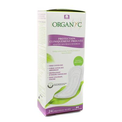 Organyc Protège slip fuite urinaire ultra fin, 24 unités
