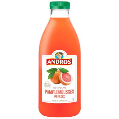 Andros Jus de Pamplemousses Roses Pressés, 1L