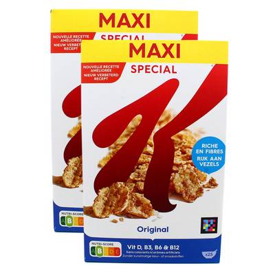 Spécial K de Kellogg's Céréales Nature, 2x750g