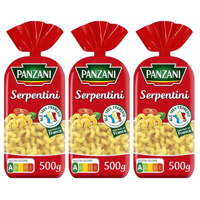 Panzani Pâtes Serpentini, Lot de 3x500g