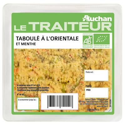 Auchan Le Traiteur Taboulé à l'Orientale et Menthe Bio, 200g