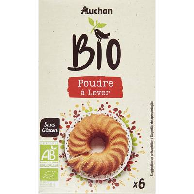 Auchan BIO Poudre à lever bio, 6x10g