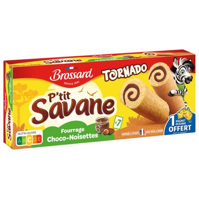 Savane Gâteau roulé fourré chocolat noisettes x7, 175g