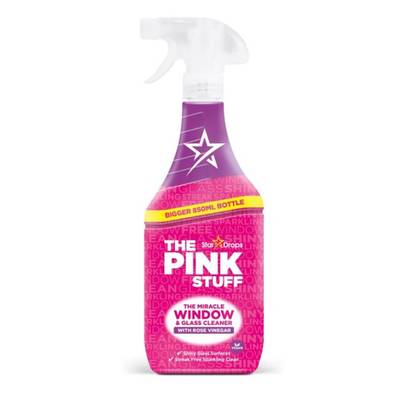 PinkStuff Nettoyant pour vitres et vitres avec vinaigre de rose, 750ml